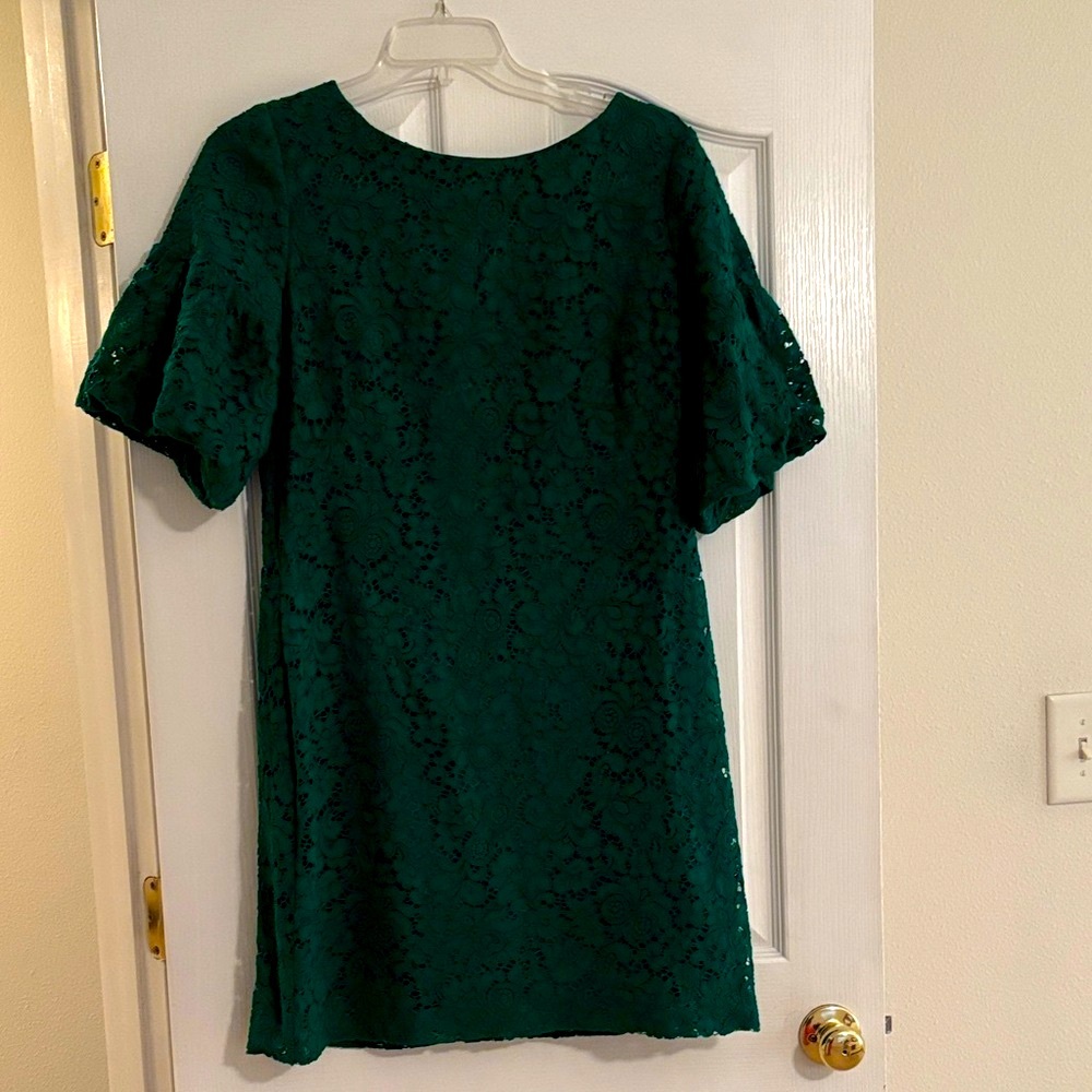 Ralph Lauren Elegant Green Lace Dress 16